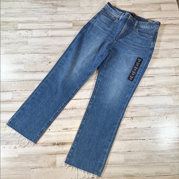 NWT J. Crew Factory Essential Straight Blue Jeans - Picture 2 of 5